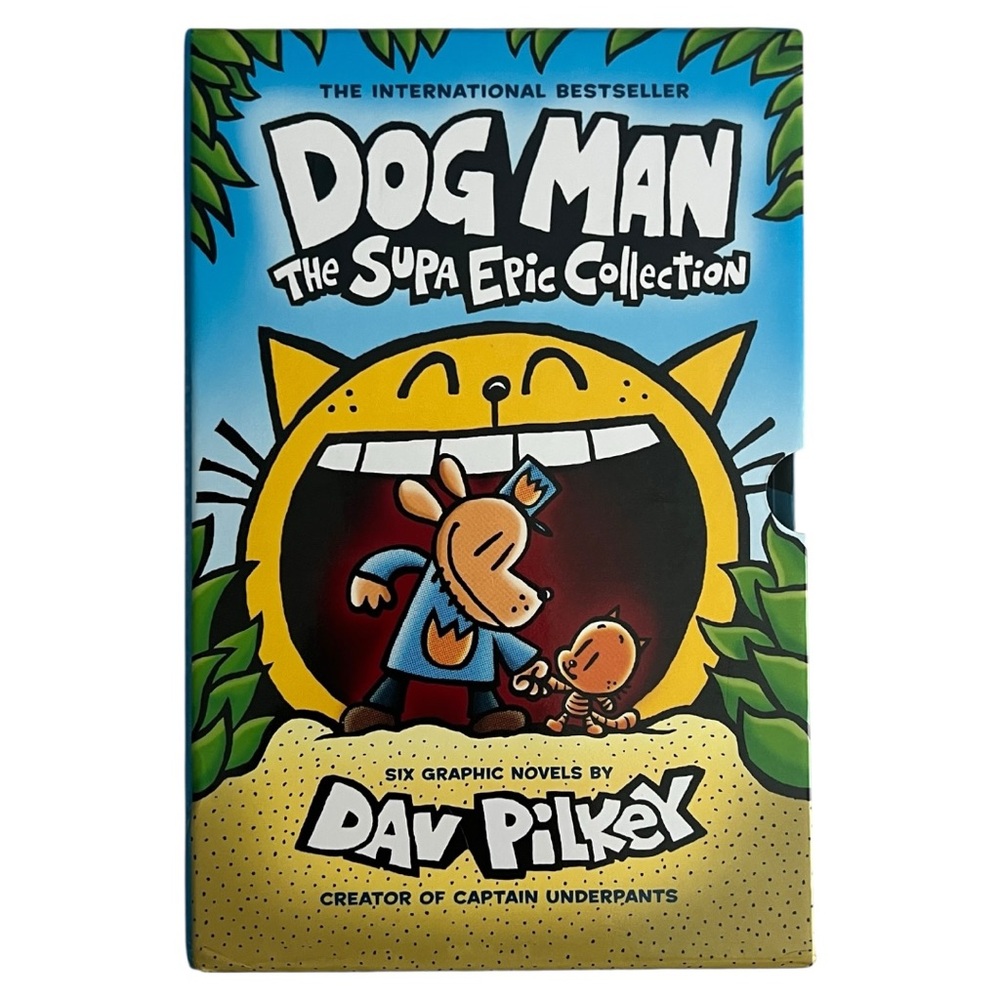 DogMan The Supa Epic Collection - Scholastic Blue and Yellow Dog Man Book Series
